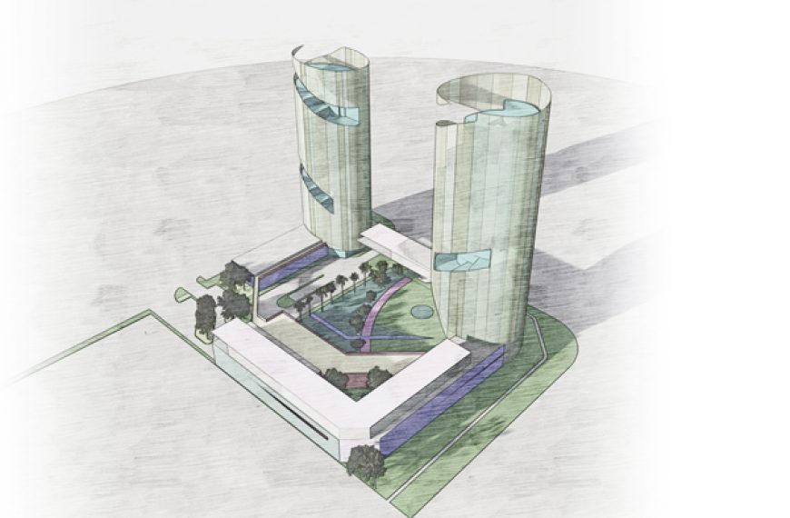 מרכז מסחר ותעסוקה, חדרה | במסגרת אבי ורד אדריכלים